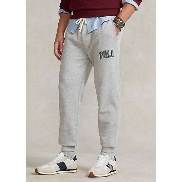 Polo Ralph Lauren Men Sz L Andover Gray Heather Fleece Logo Jogger Pants $110 - Picture 10 of 10